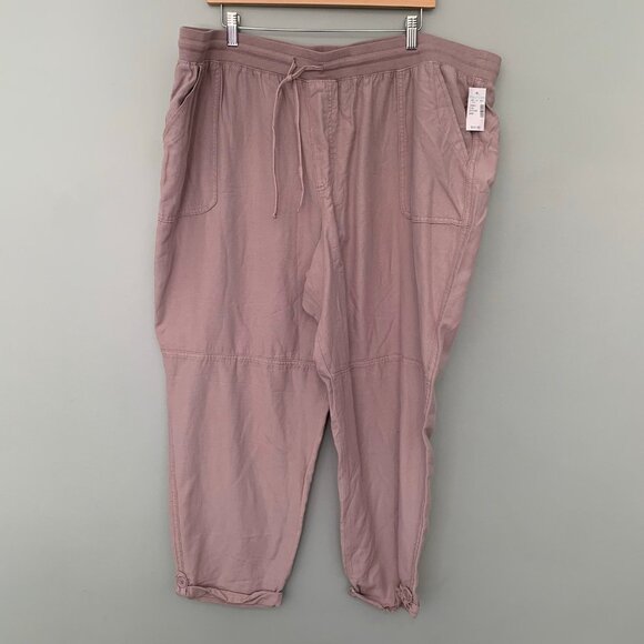 NEW Maurices pale pink weekender pull on elastic waist casual pants - Picture 1 of 10